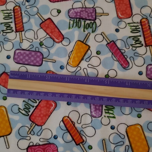 Y2k Popsicle Print Cotton Snuggle Flannel BTY Kidcore Kawaii pastel goth 2000s - Picture 4 of 5